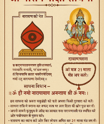 श्री नारायणाक्षी साधना: जीवन की सम्पूर्ण सकारात्मकता का मार्ग